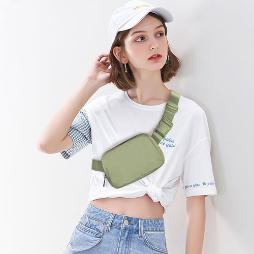Women's Khaki Gitus Fanny Pack Crossbody Bag Adjustable Strap Waistshot