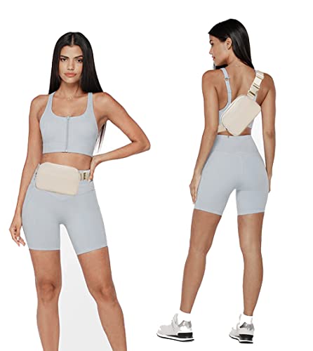 Meisee Beige Fanny Pack for Women - Running & Hiking