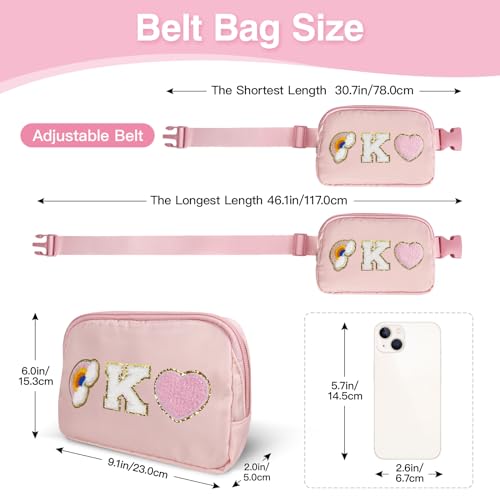 Personalized Belt Bag with Keychain for Girls & Women