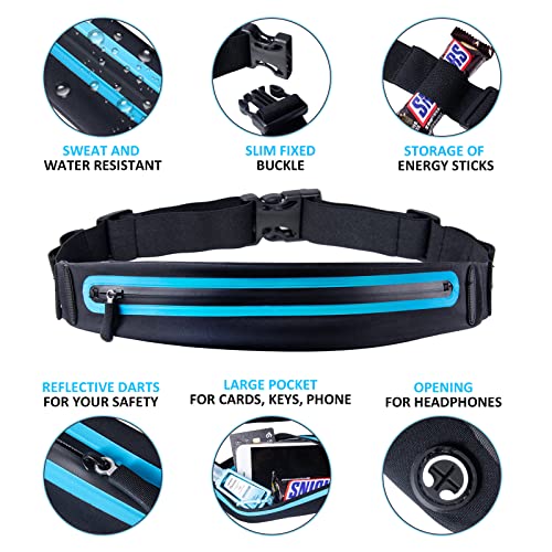 Reflective Running Belt with Cell Phone Holder for Men & Women