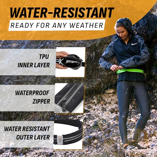 Reflective Running Belt with 2 Pockets